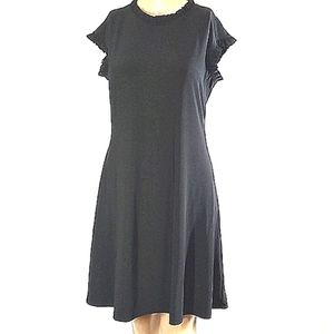 NEW Nicole Miller Black DRESS Women NWOT Women Medium Sleeveless Ruffles